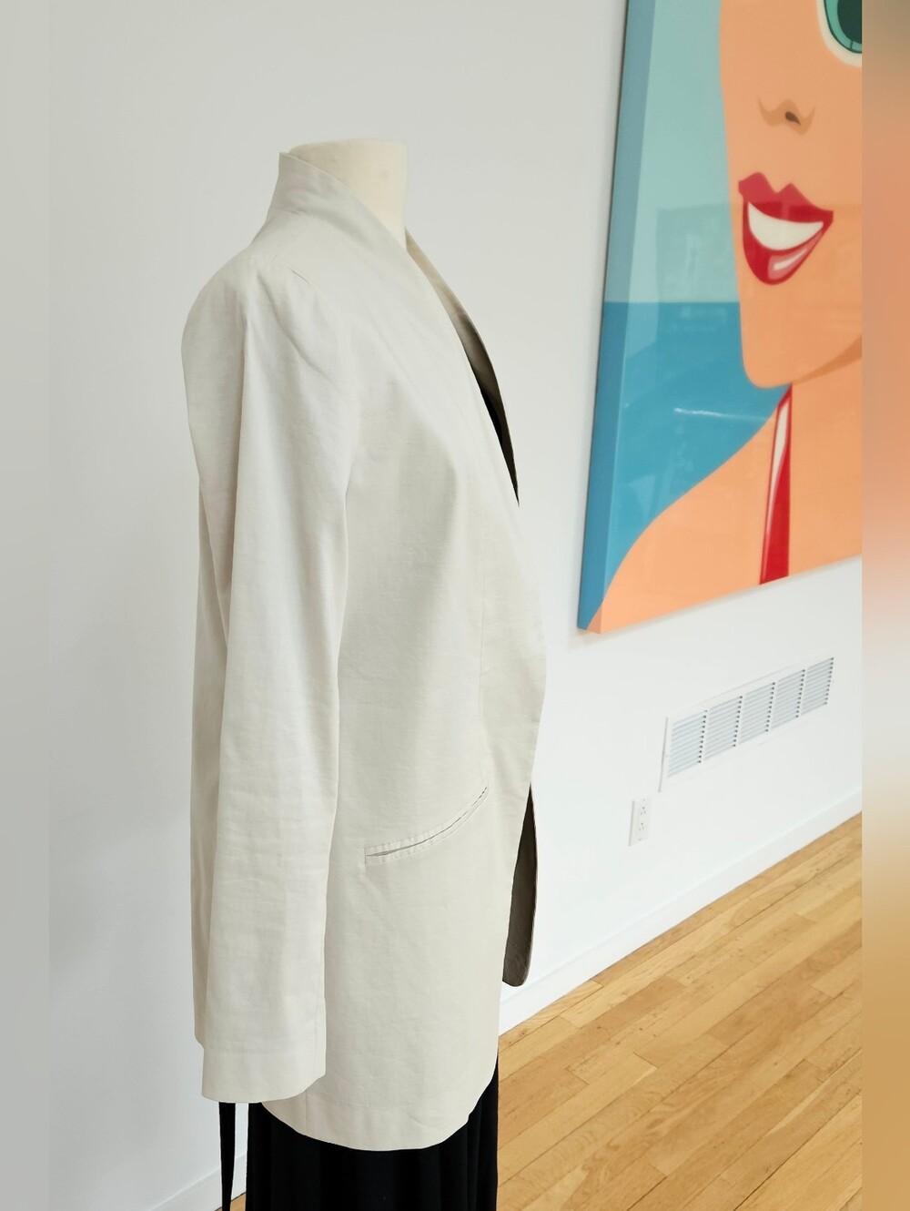 Eileen FIsher Polished Ramie Stretch Jacket Blazer - Picture 6 of 11